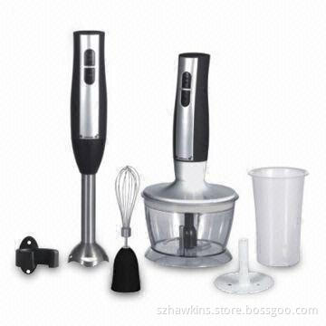 2-speed Blender with Soft-touch Switch, 300W Power, and Detachable Plastic Shaft